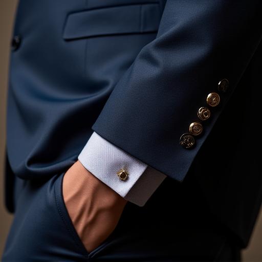 Detalle de la manga de la camisa y mancuernillas.